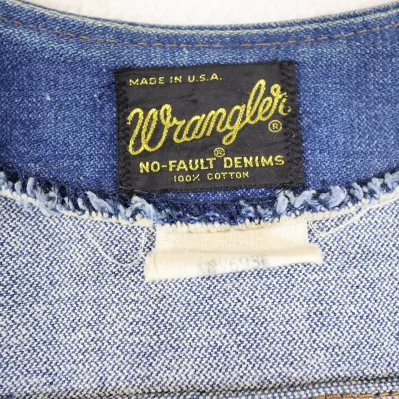 Vintage Wrangler‎ Western Denim Vest XL Railroad Train Patches and Pins - Picture 15 of 16